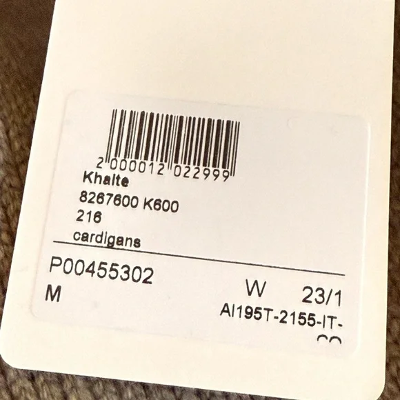 KHAITE NWT Scarlet Cashmere Cardigan Sweater Barley, size Medium - Picture 12 of 16